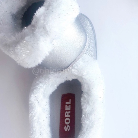 Sorel Go Coffee Run Slippers Moonstone Silver Women’s Size 8 NWOB - Picture 7 of 8